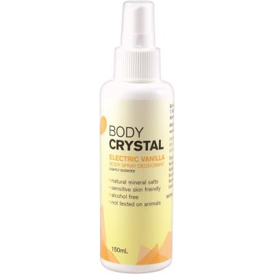 Body Crystal Body Spray Deodorant Electric Vanilla Mist 150ml